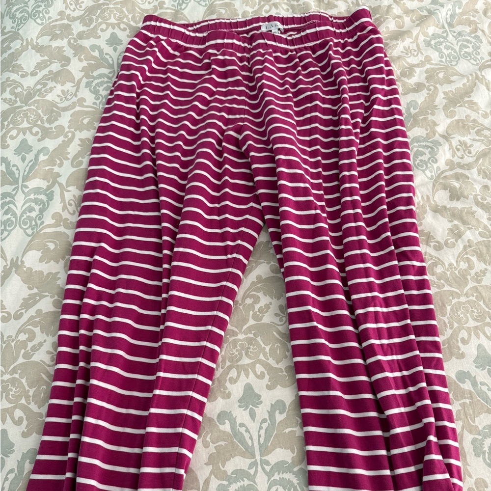 LAKE Pima Crew Short-Long Set in Dahlia Anchor Stripe - Picture 5 of 11
